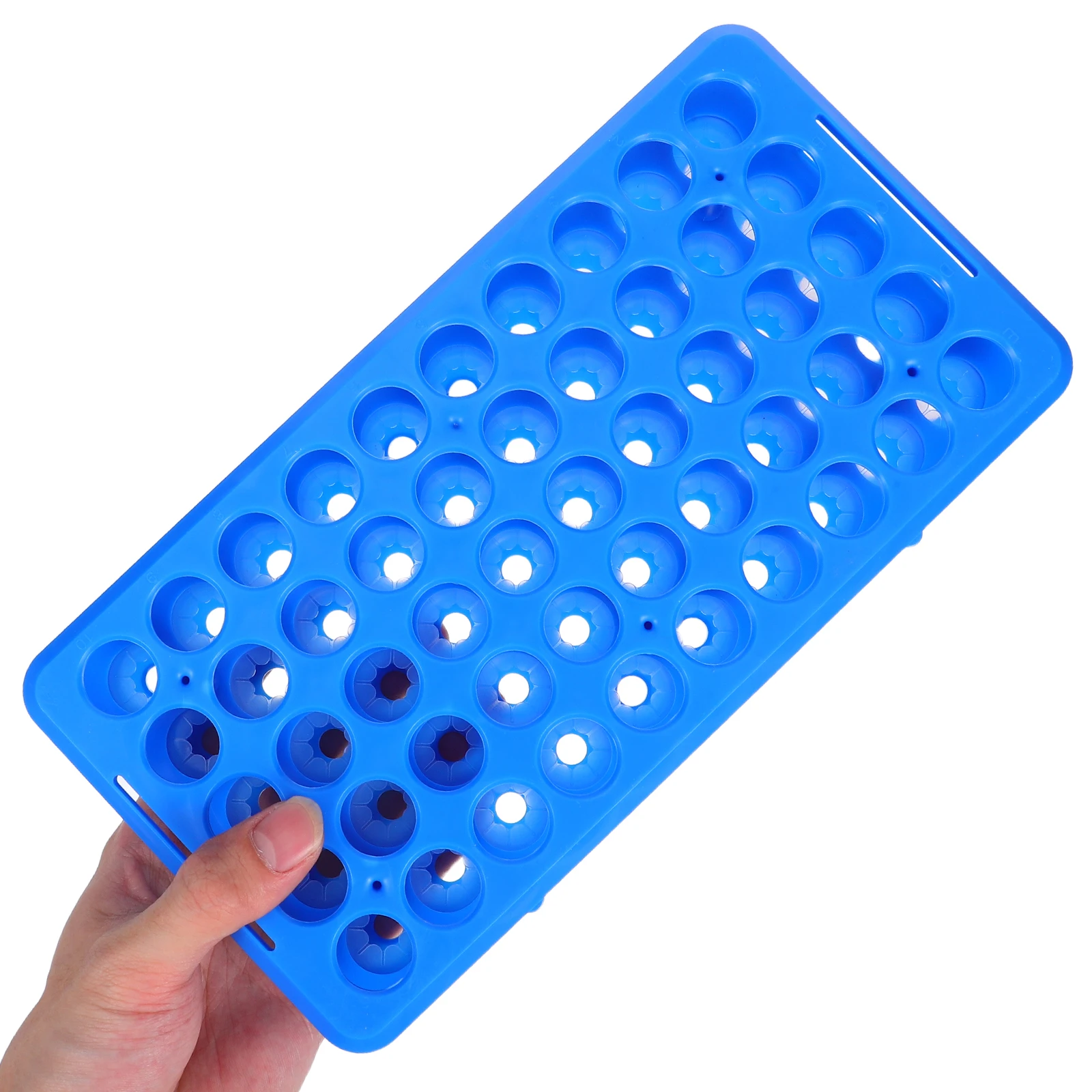 

2pcs 50-Hole Test Tube Rack Science Experiments Plastic Laboratory Holder Organizing Stand Tubes
