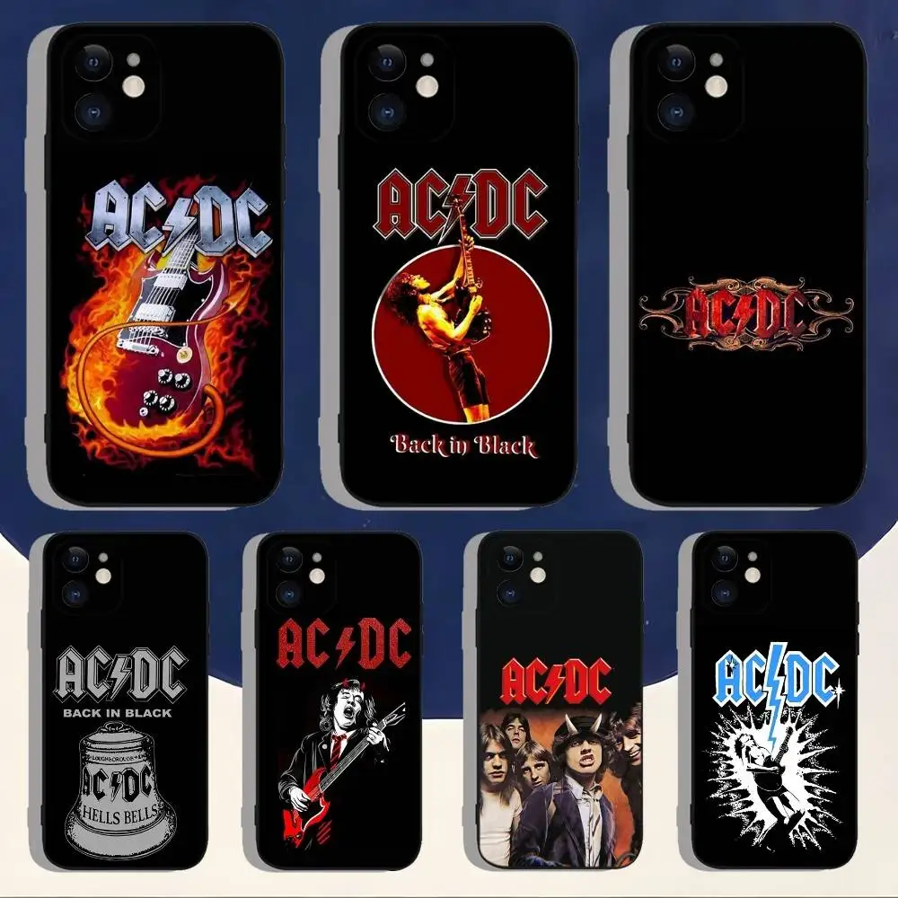 

AC Highway to Hell DC Phone Case For iPhone 17,16,15,14,13,12,11,Pro,Max,Plus,Air,X,XS,XR,SE,8,7,Mini,Soft Silicone Black Case