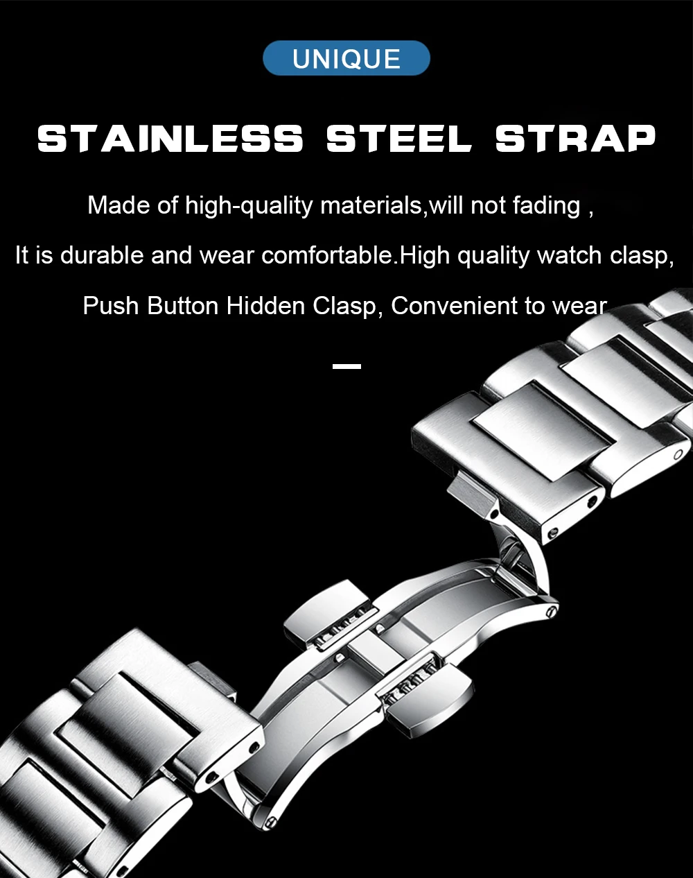POEDAGAR Original Platz Männer Armbanduhr Datum Wasserdicht Edelstahl Leucht Mann Uhr Mode-Business Quarz herren Uhren – Detail 10