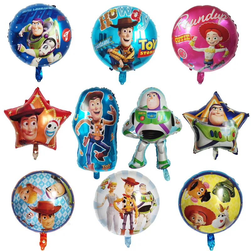 

Disney Toy Story Balloon 18 inch Cartoon Foil Balloons Woody Buzz Lightyear Birthday Party Decorations Kids Party Supplies Toys