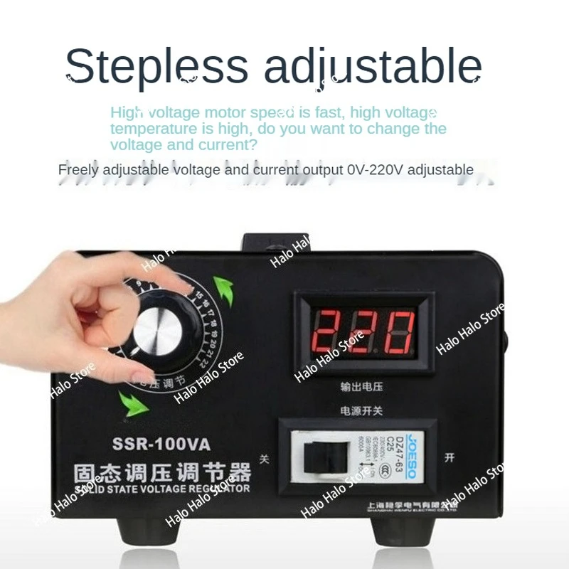 Silicon Controlled Electronic Voltage Regulator, Single Phase Solid State Voltage Regulator, AC 220V 100A, SSR-100A
