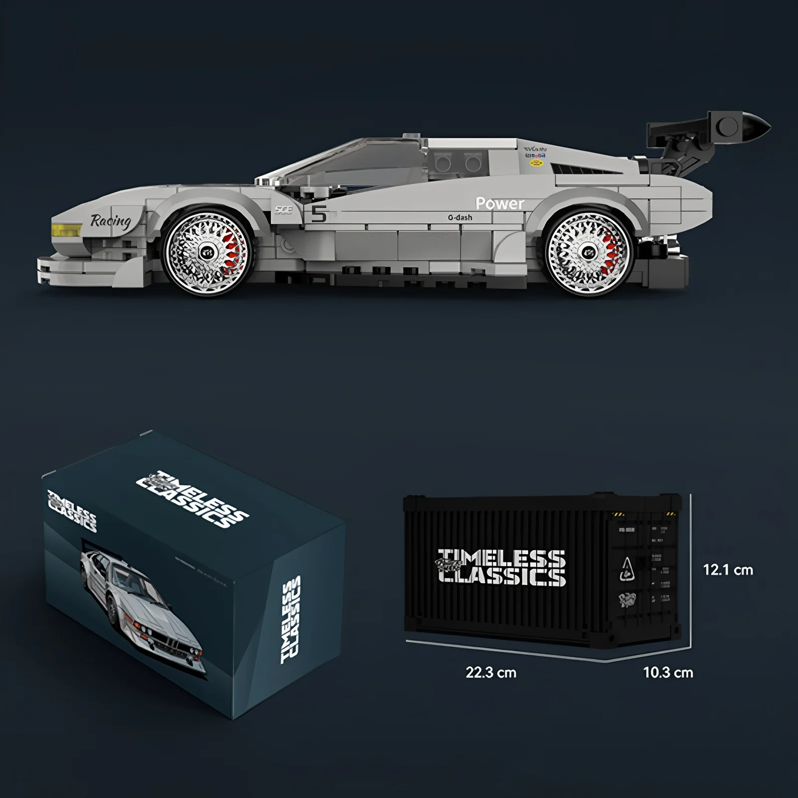 Zestaw klocków konstrukcyjnych Retro City Car - Model techniczny z pudełkiem ekspozycyjnym na kontener, zabawka do samodzielnego montażu dla dzieci i dorosłych, prezent na Boże Narodzenie