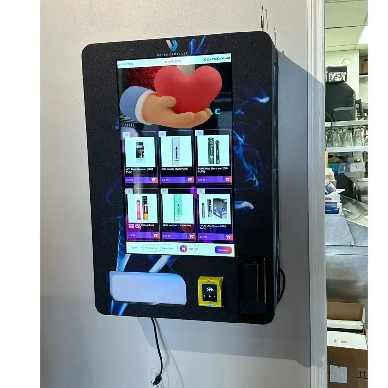 32-Inch Wall-Mounted Touch Screen Age Verification Small Vending Machine Mini Tobacco Vending Machine