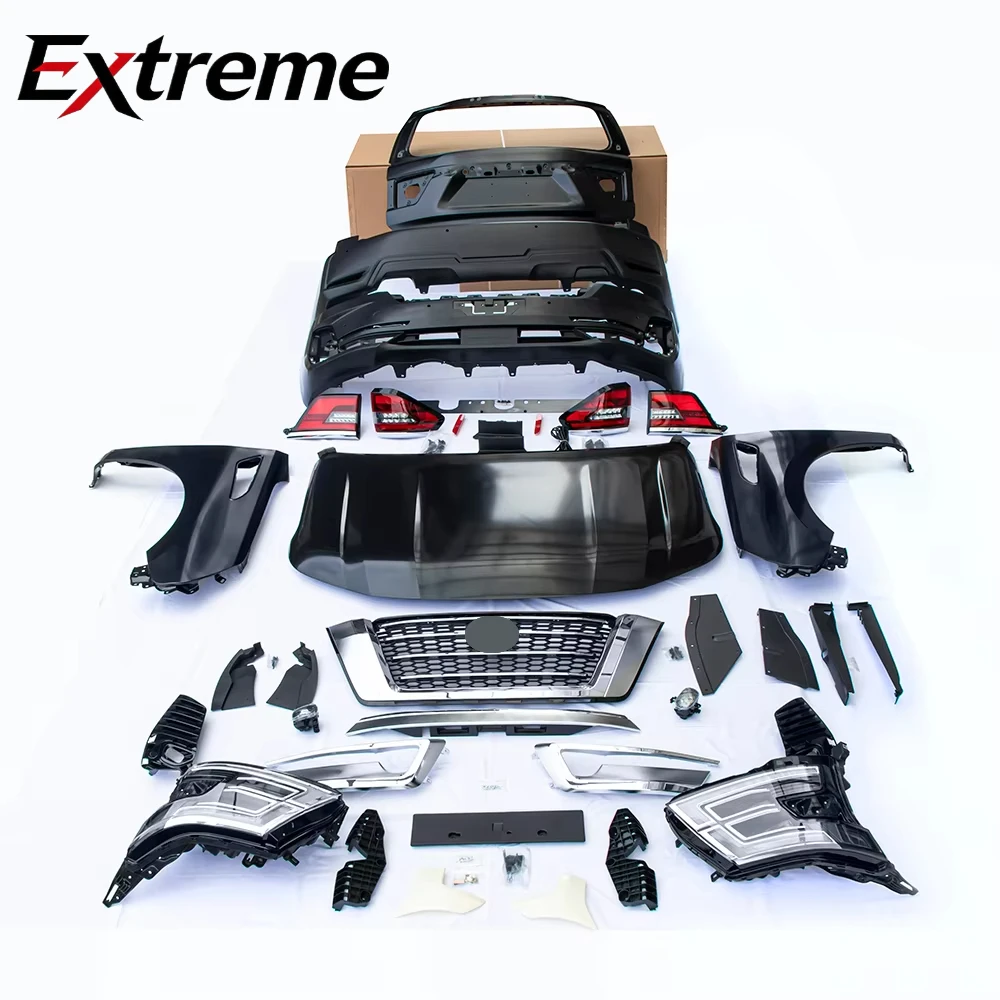 TDCMY Full Body Kit IncludingHeadlights/bumper/grille/Hood/Fender/Tailgate Steel for Nissan Patrol Y62 2016-2019 Upgrade to 2020