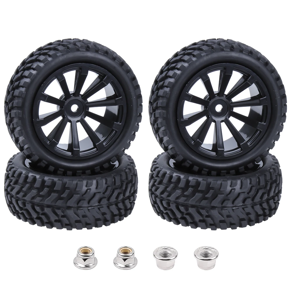 

HobbyPark 1/10 RC Car Tires & Wheels, 76mm (2.99"), 12mm Hex, Foam Inserts, Durable Rubber Rim, High Grip & Wear-Resistant, Fits