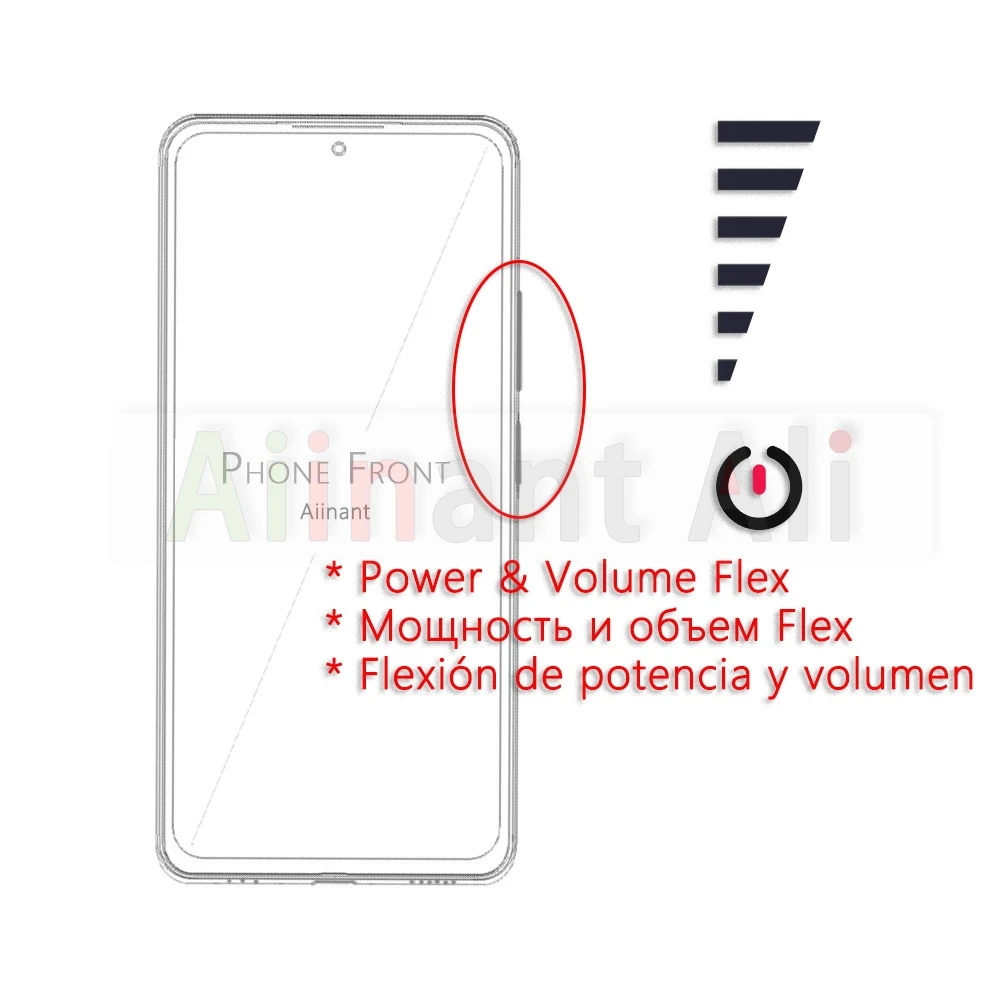 AiinAnt On Off Volume Up Down Button Mute key Switch Power Flex Cable Ribbon For Huawei Mate 8 9 10 20 20X 30 Lite Pro 4G 5G