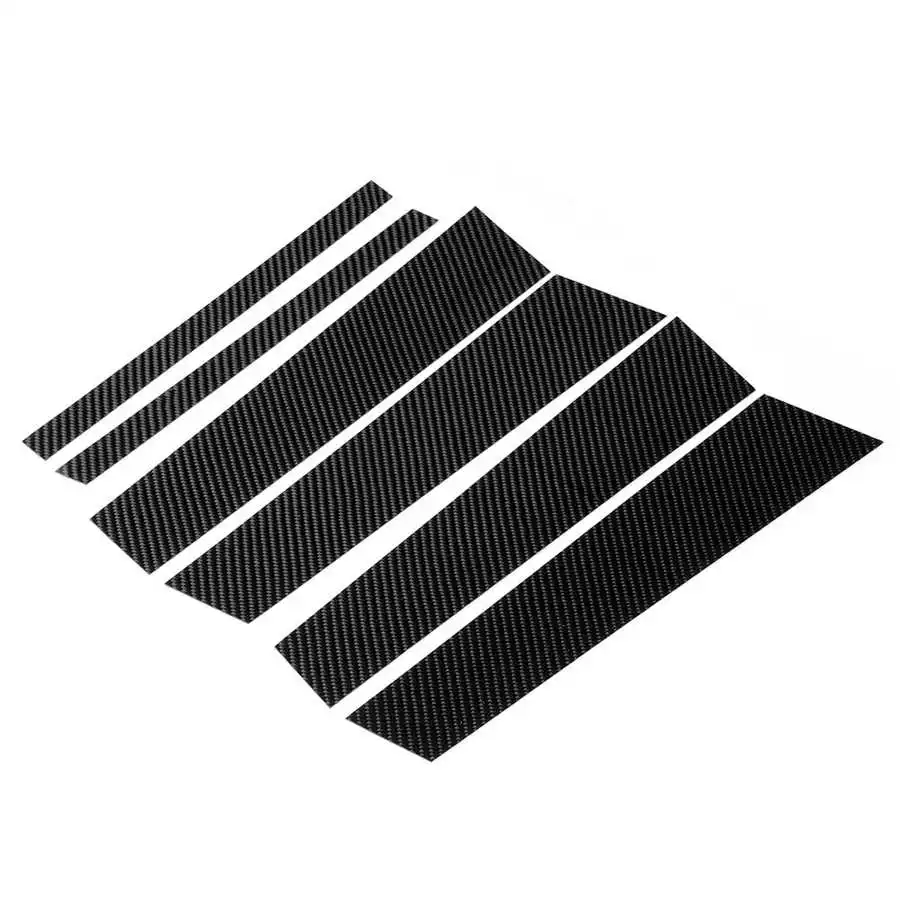 

6Pcs/Set B Pillar Trim Carbon Fiber Exterior Cover Decor Fit for X1 E84 2011 2012 2013 2014 2015