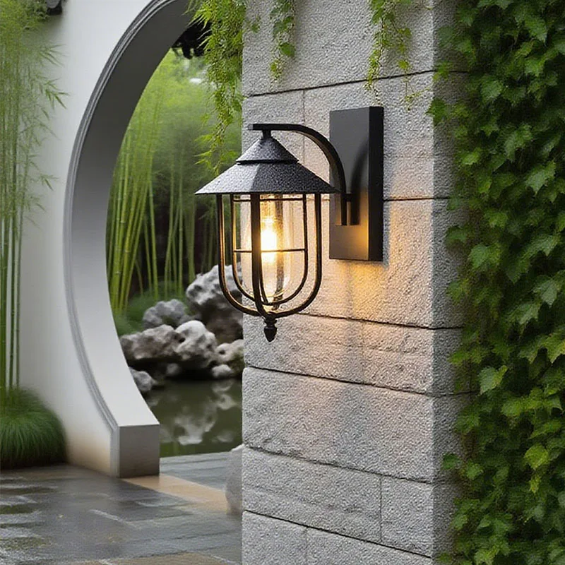 โคมไฟติดผนังภายนอกพร้อมเซ็นเซอร์ตรวจจับความเคลื่อนไหว ไฟ LED กันน้ำ สำหรับสวน ระเบียงบ้าน ทางเดิน ตกแต่งบ้าน