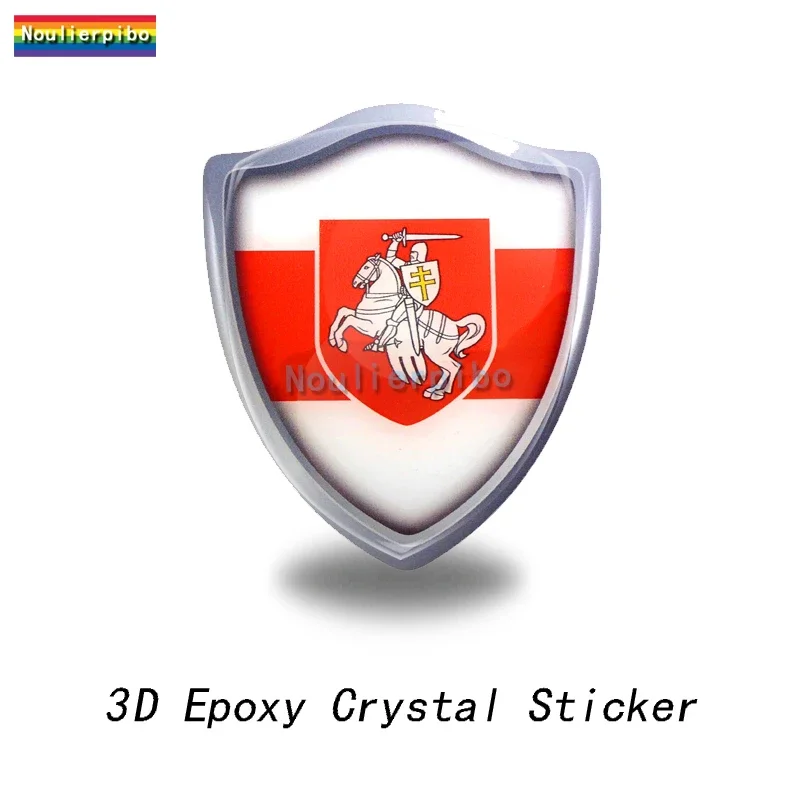 3D Epoxy Silicone Die Cut Dome National Emblem Coat of Arms of Belarus Sticker 3D Vinyl Decal Auto Body Window Sticker - Image 3