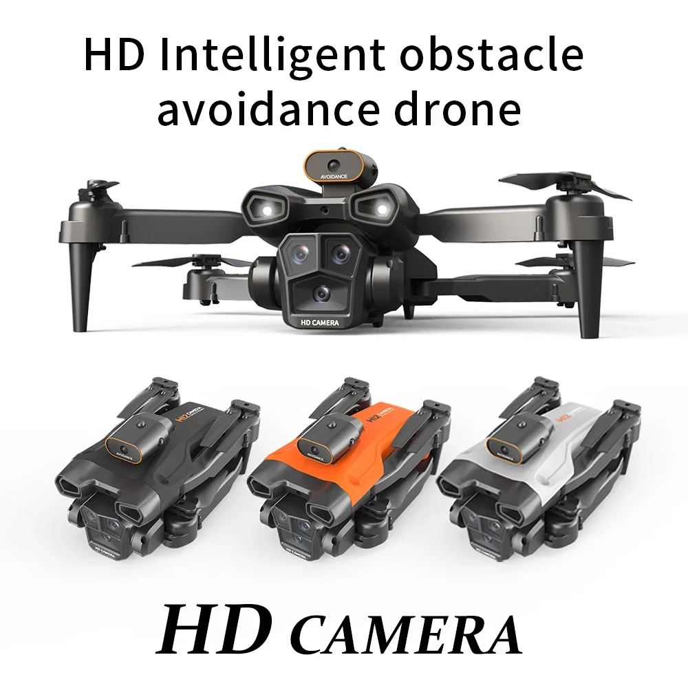 MHD H12 Drone Quadcopter 3 Cameras 4-way Obstacle Avoidance Optical Flow Positioning One-key Takeoff Landing HD Photography Toys