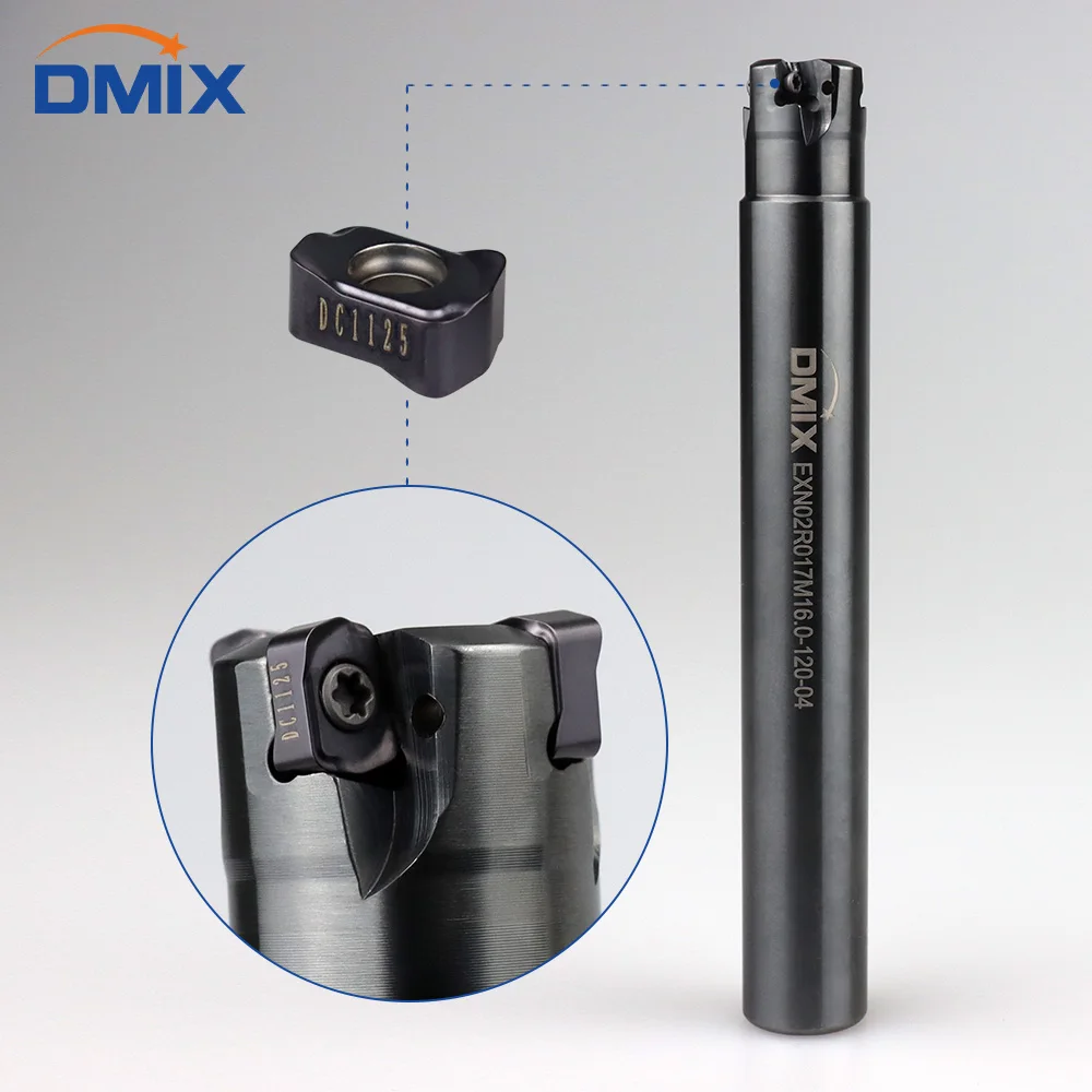 DMIX EXN02R Milling Cutter Bar LNMU0202 Fast Feed Double-sided Insert Tool milling Holder LNMU0202ZER Milling Insert