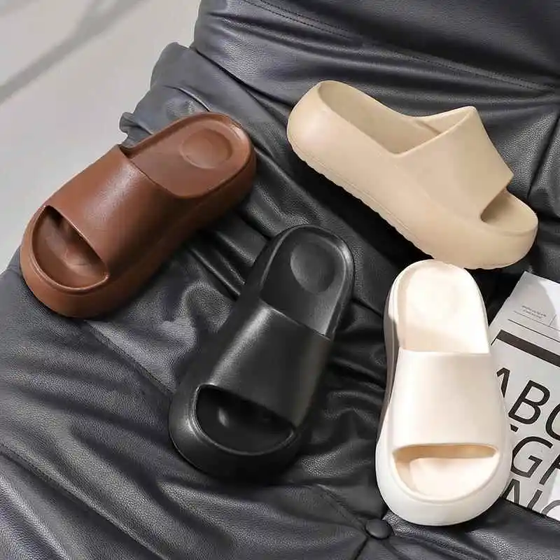 

Женские шлепанцы на платформе 60 см, увеличивающие рост, летние, модные 2024, новые, нескользящие, с толстой подошвой из ЭВА, для улицы