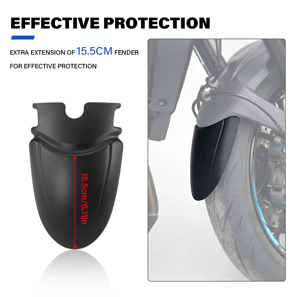 Motorcycle Fender Extender FOR CFMOTO 675NK 675 NK 2025- ABS Splash Guard Front Mudguard Extension for Rainy Day Commuting