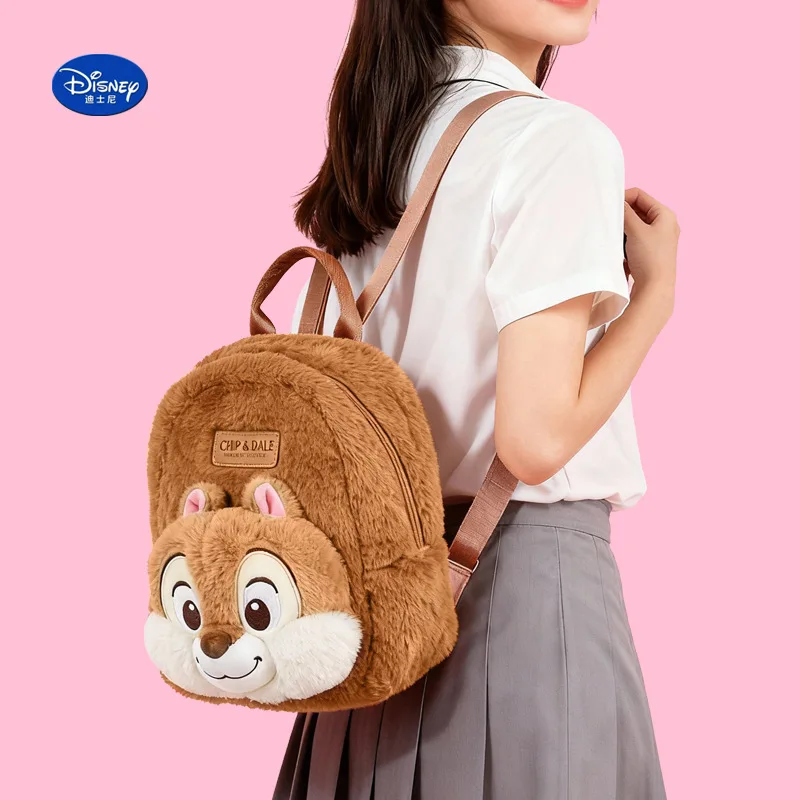 Disney 2026 nueva mochila de felpa Zootopia Judy & Nick mochila de gran capacidad de dibujos animados bolsa de guardería regalo para niños