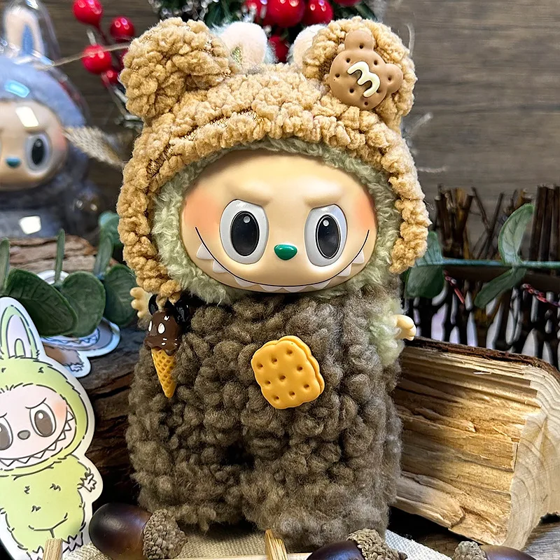 

Подходит для первого второго третьего поколения, ткань Labubu 17 см, милая модная кукольная одежда, аксессуары для одежды, одежда только для куклы