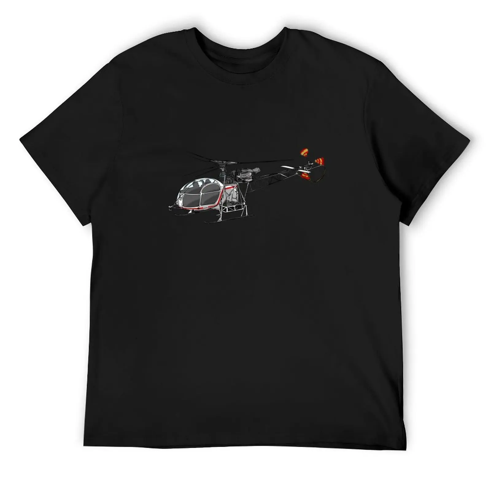 SA 315B Lama N59AH Helicopter Aérospatiale T-Shirt Blouse rapper graphic tees workout shirts for men