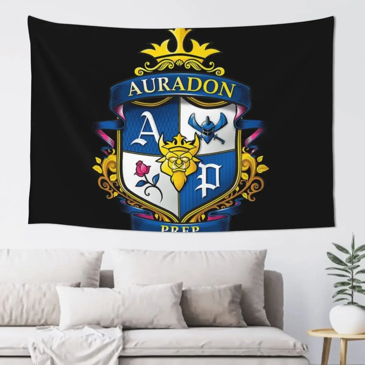 Descendants Auradon Prep Crest T-Shirt Tapestry Room Decorator Home Decoration Tapestry