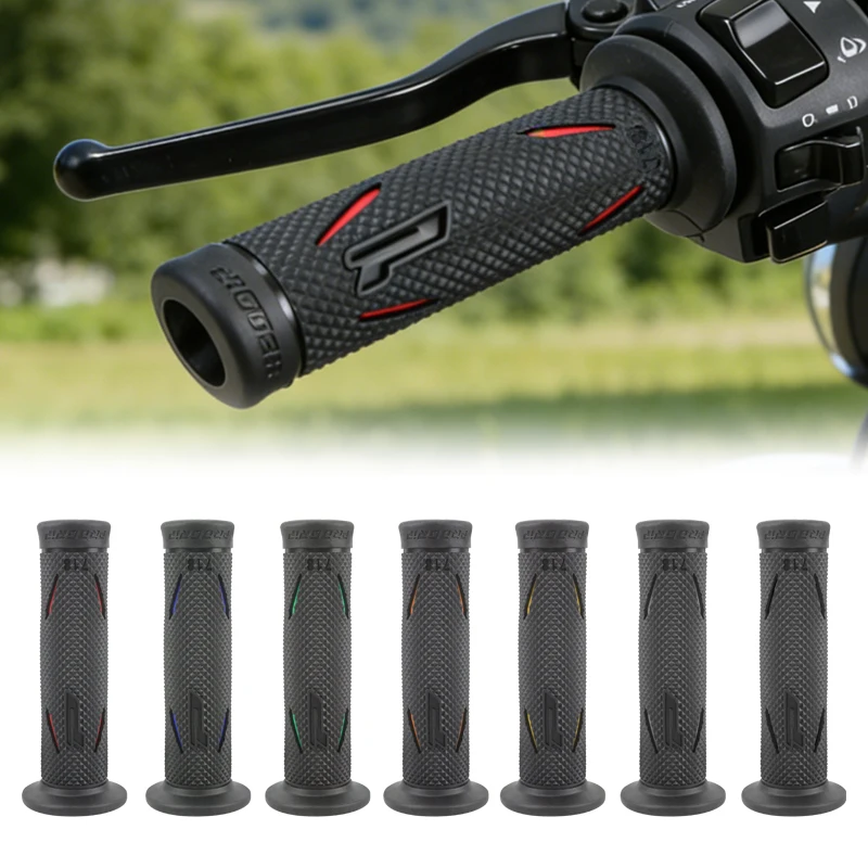 Manoplas de Borracha para Moto Off-Road 7/8" (22mm) com Punho Ergonômico e Acelerador Integrado