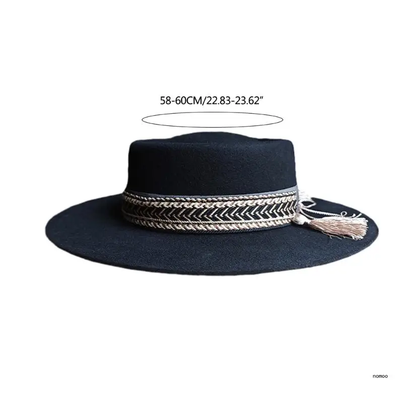 Cowboy Hat Fedoras Cowboy Hat Wide Brimmed Hat for Women Man Casual Wear