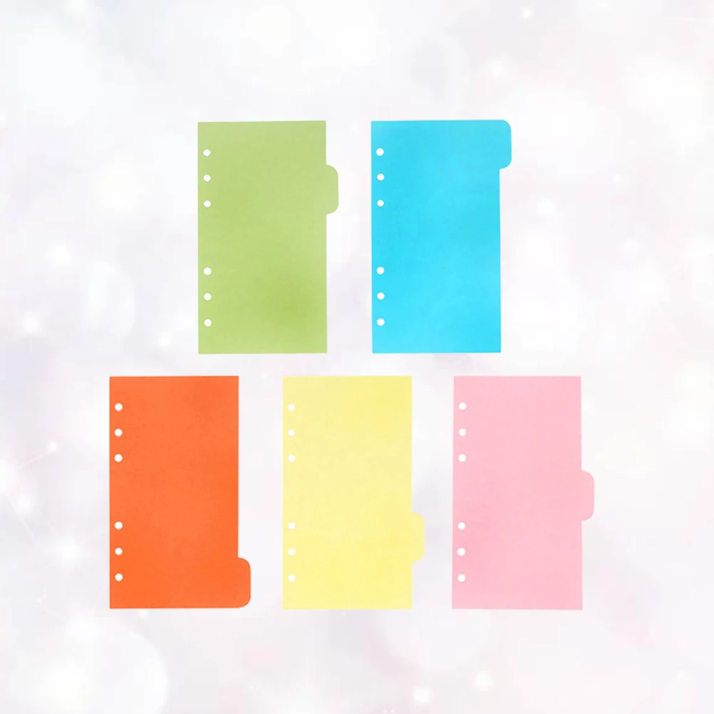 

A5 Separator Insertable Tab Colorful Dividers 80 Sheets Plastic Binder Tabs Insertable Indexes Notebooks
