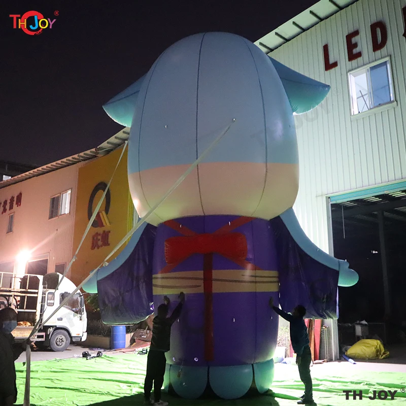 free air shipping to door 8m 26ft tall Japanese style cartoon giant inflatable octopus cartoon with led light