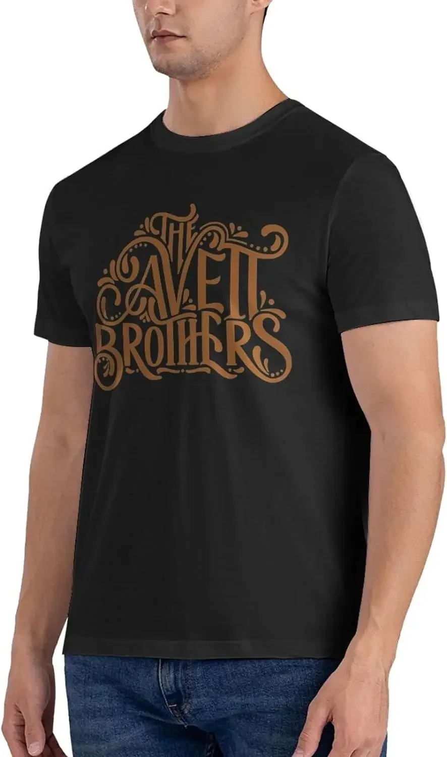 The Avett Rock Music Brothers Band Logo T Shirt Man's Fashion Tee Cotton Loose Short Sleeves Shirts Black