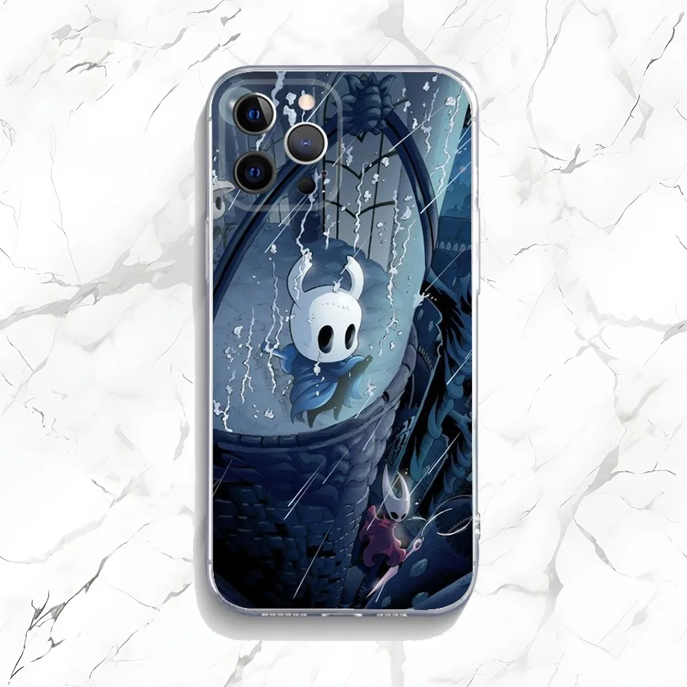 Game H-Hollow K-Knight Phone Case For iPhone 15,14,13,12,11 Plus,Pro,Max,XR,XS,X,7,8 Plus,SE,Mini Transparent Silicone Soft