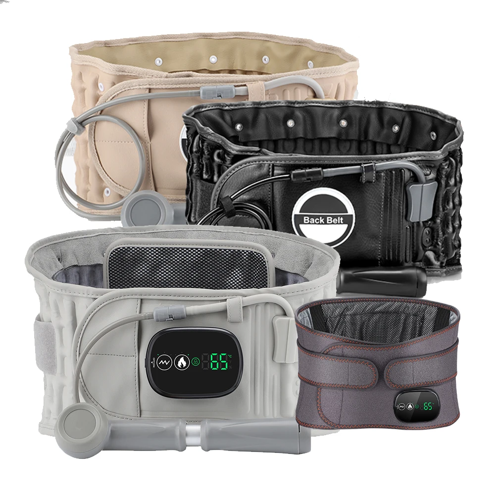 Air Decompression Back Belt Inflate Lower Back Support Waist Lumbar Traction Brace Sports Protection Spine Posture Correct Strap