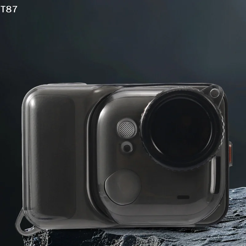 For Insta360 GO Ultra Transparent Body Cover Full Coverage Scratch-proof Lens Cap Clear Protective Case With Anti-lost Rope