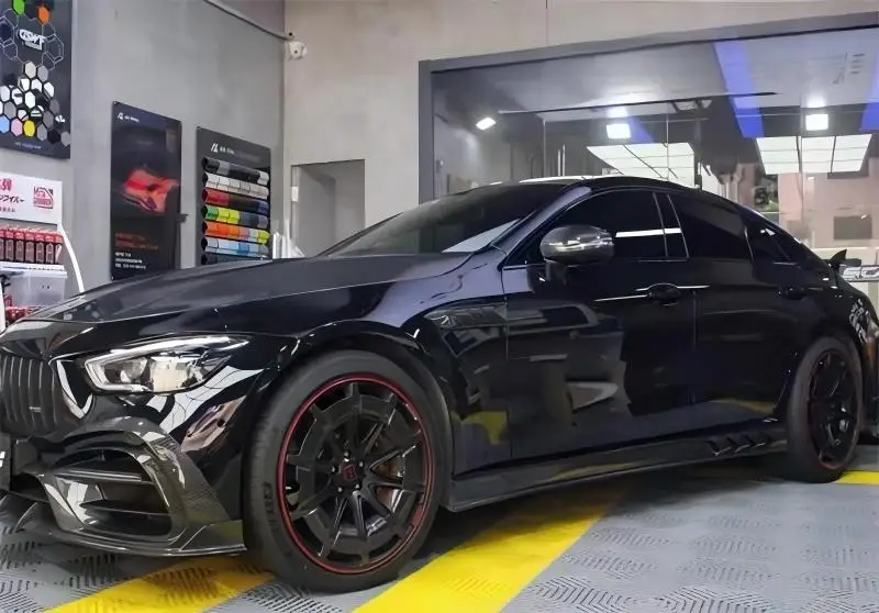 Para mercedes benz amg gt50 gt53 gt63 2018 2019 2020 2021 2022 rea saias laterais de fibra carbono spoiler painel