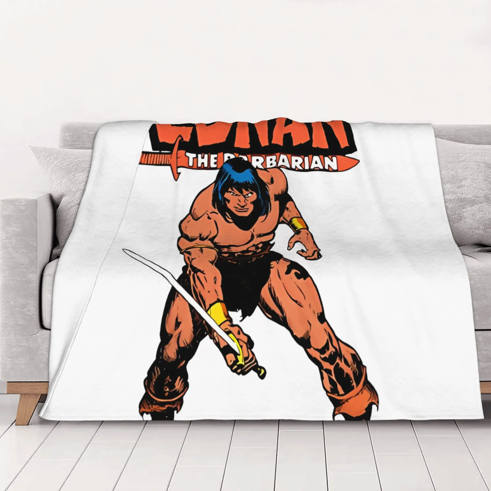 1PC home Cutecore Conan The Barbarian Conan The Adventurer Blanket Super Cosy Plush Home Living Room Sofa halloween
