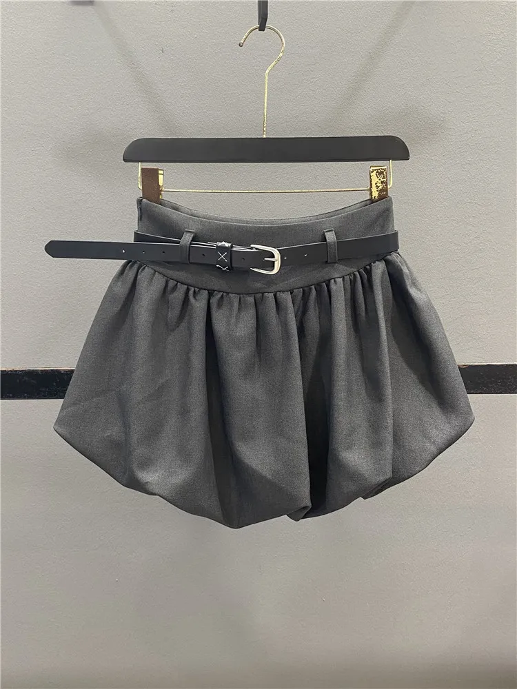 

Flared High Waist ort Skirt Women's Sle Autumn 2025 New Faion Slimming A-Line Pumpkin f-length Skirt Sexy Girl