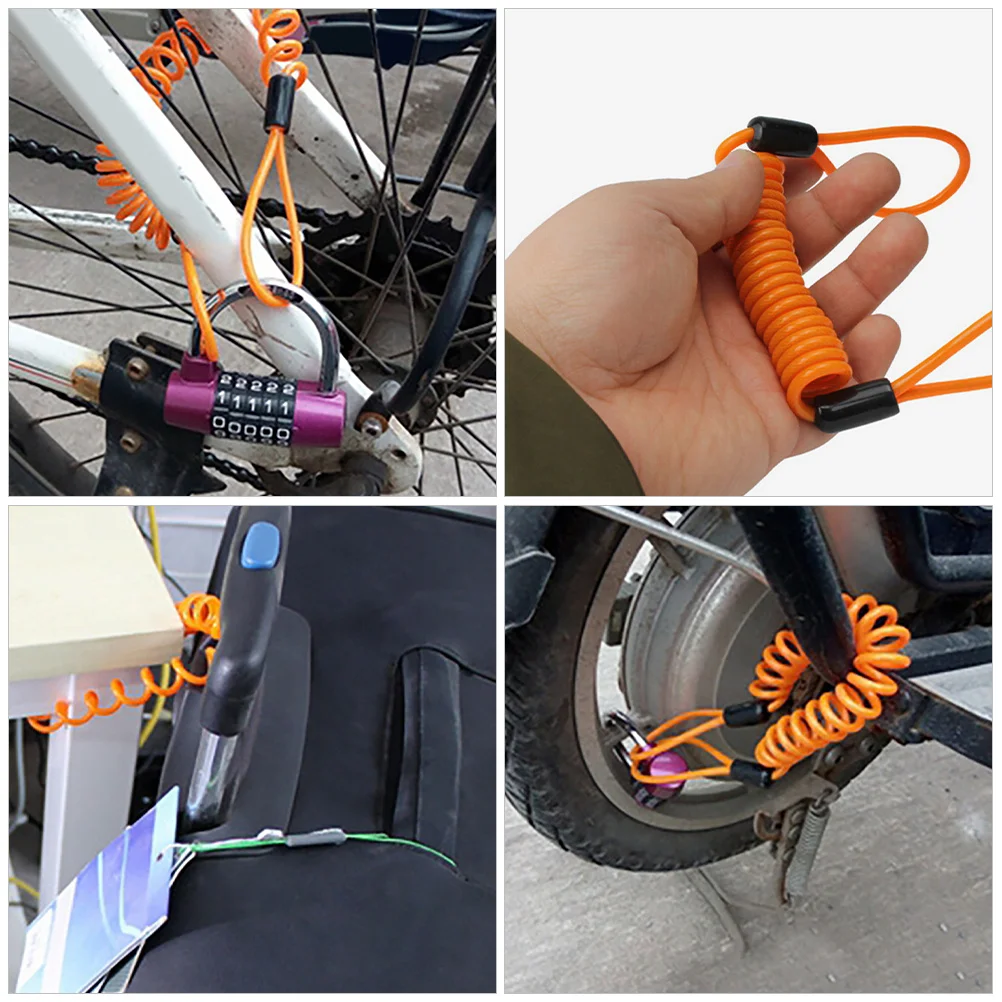 2Pcs User Friendly Installation Disc Brake Lock Cable Motorcycle Wheel Lock Heavy Duty Bike Accessories Bike Accessories