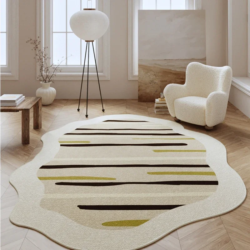 Advanced French Style Carpets for Living Room Irregular Shape Bedroom Decor Thicken Carpet Large Area Bedside Rug Ковер Tapis 러그