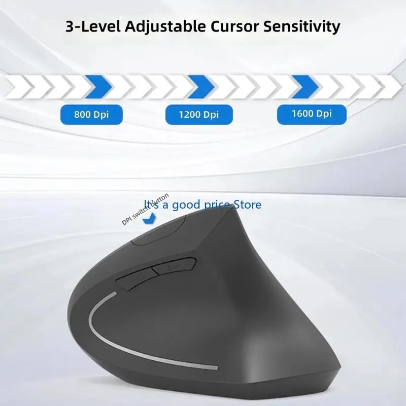 Ergonomic Mouse Wireless 2.4G Cordless Mouse with 1600DPI Vertical for PC