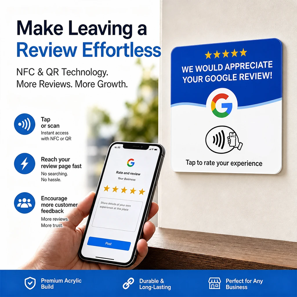 NFC Table Sticker NTAG213 Google Signboard Card NFC Tap Business Desktop Sticker Google Card Social Media RFID Card