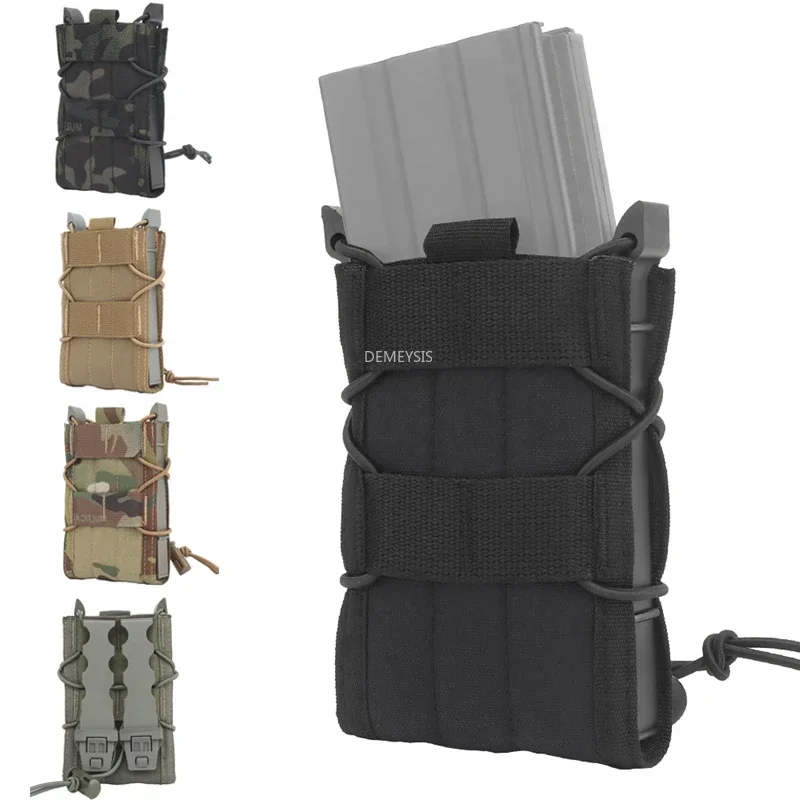 Cintura da caccia Magazine Pouches Tattico AK AR M4 AR15 Fucile Pistola 5.56 Mag Pouch Torcia portatile Coltello Caccia Molle Pouches