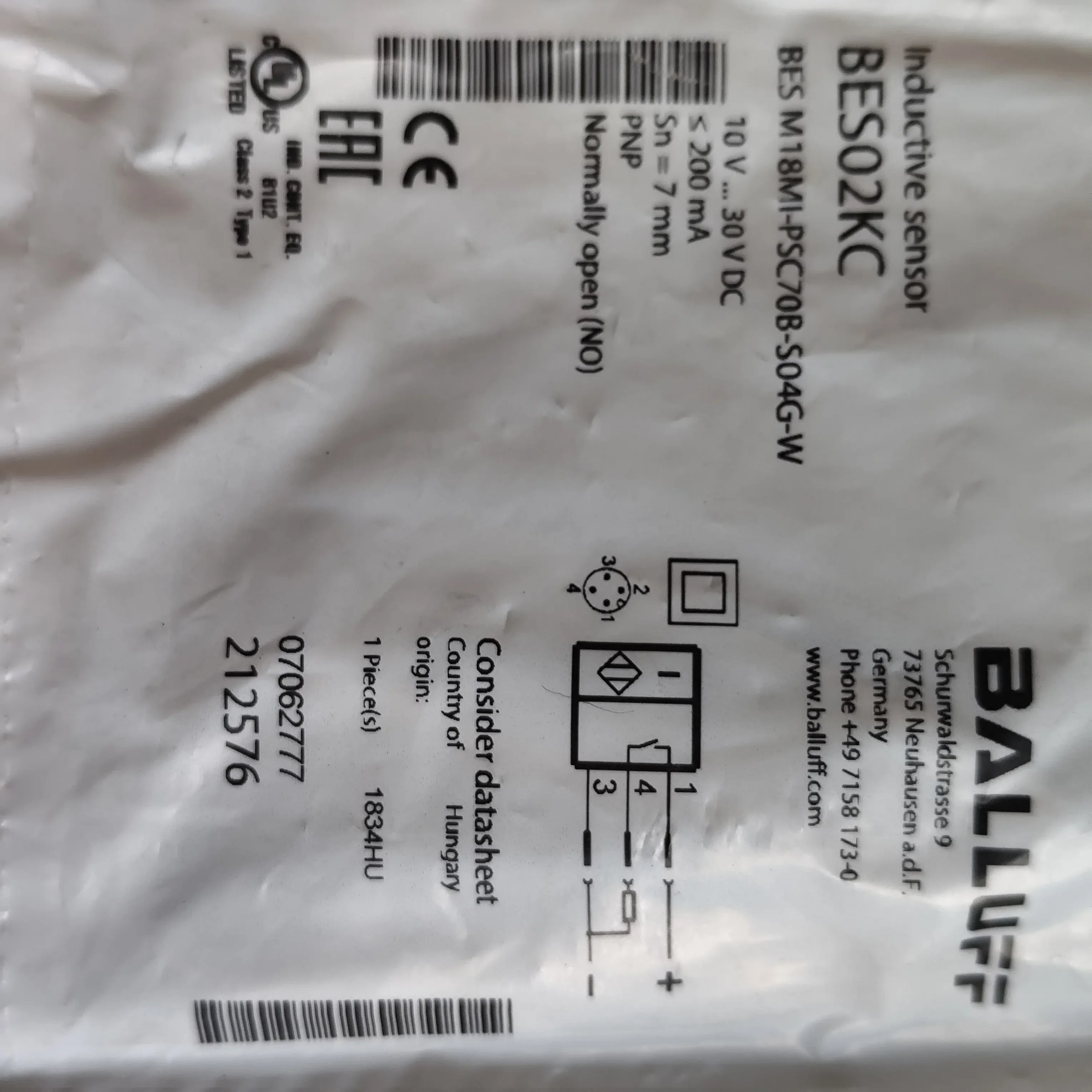 * Spot * Promotion Brand New Original Balluff BES02KC BES M18MI-PSC70B - Same Day Shipping