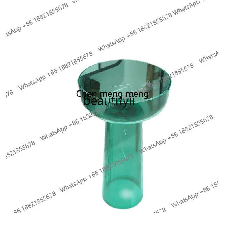 Transparent washbasin Hotel wash transparent crystal resin column floor-to-ceiling wash basin