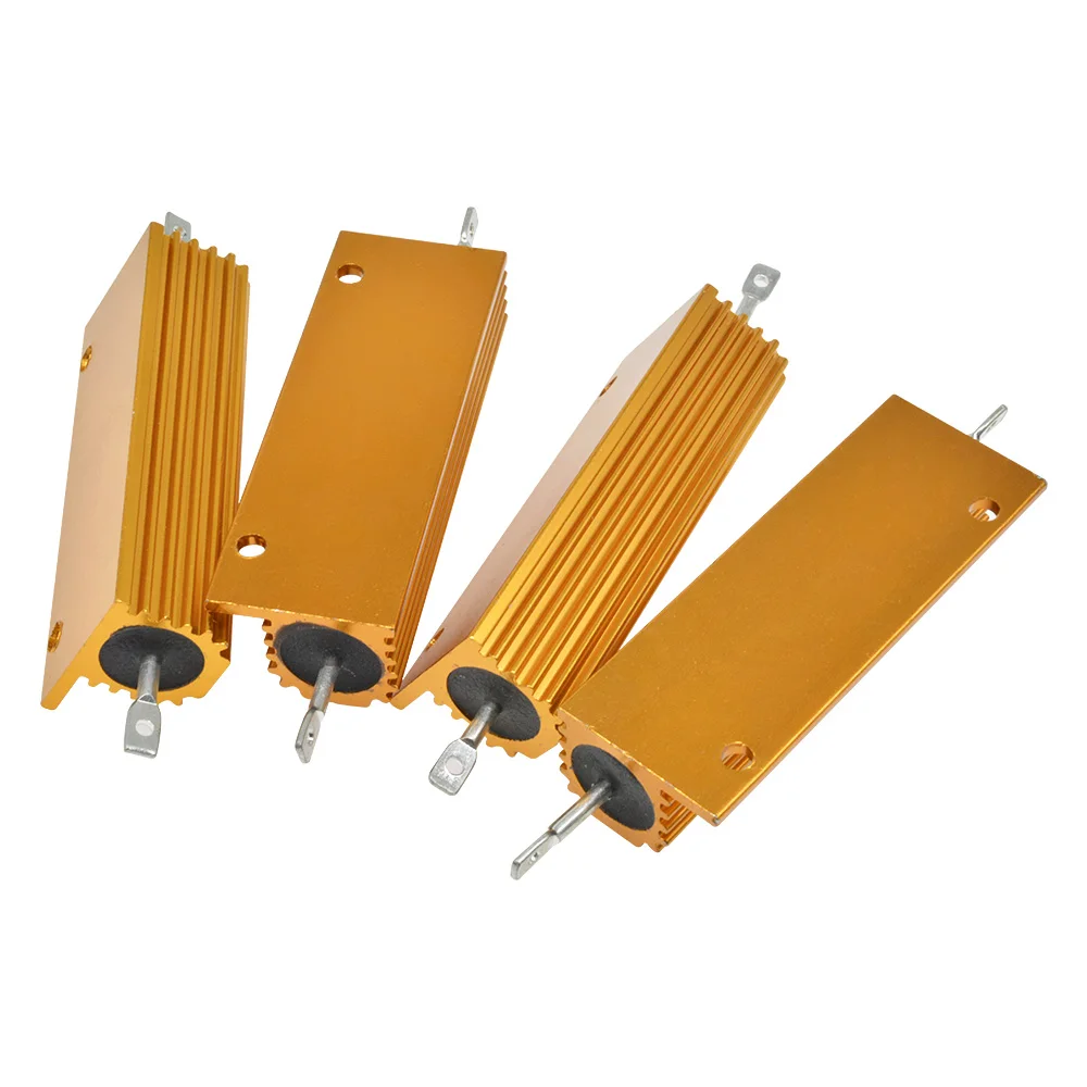 Gaqqee 1 ชิ้น 0.1/0.5/1/1.5/2/3/4/5/6/8/10/12/15 โอห์ม 5% 100 วัตต์อลูมิเนียม Shell Wirewound ตัวต้านทานความต้านทานสําหรับอิเล็กทรอนิกส์ DIY