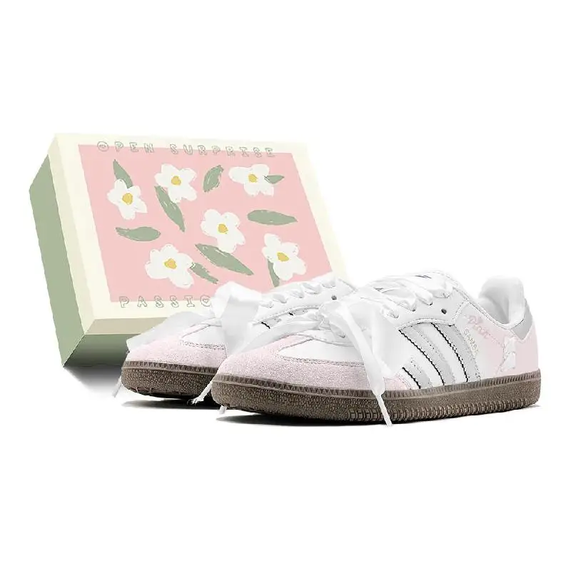 【ปรับแต่ง】adidas Originals Samba Series รองเท้าสเก็ตบอร์ดรองเท้าผ้าใบ Unisex รองเท้า B75806