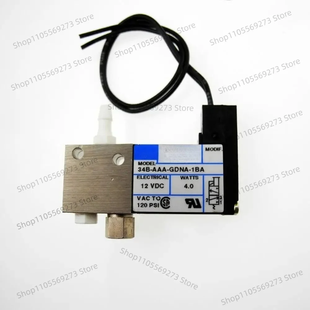 For MAC 34B-AAA-GDNA-1BA Pneumatic Solenoid Valve DC 12V 3-Way High Frequency Replacement Air Control Valve