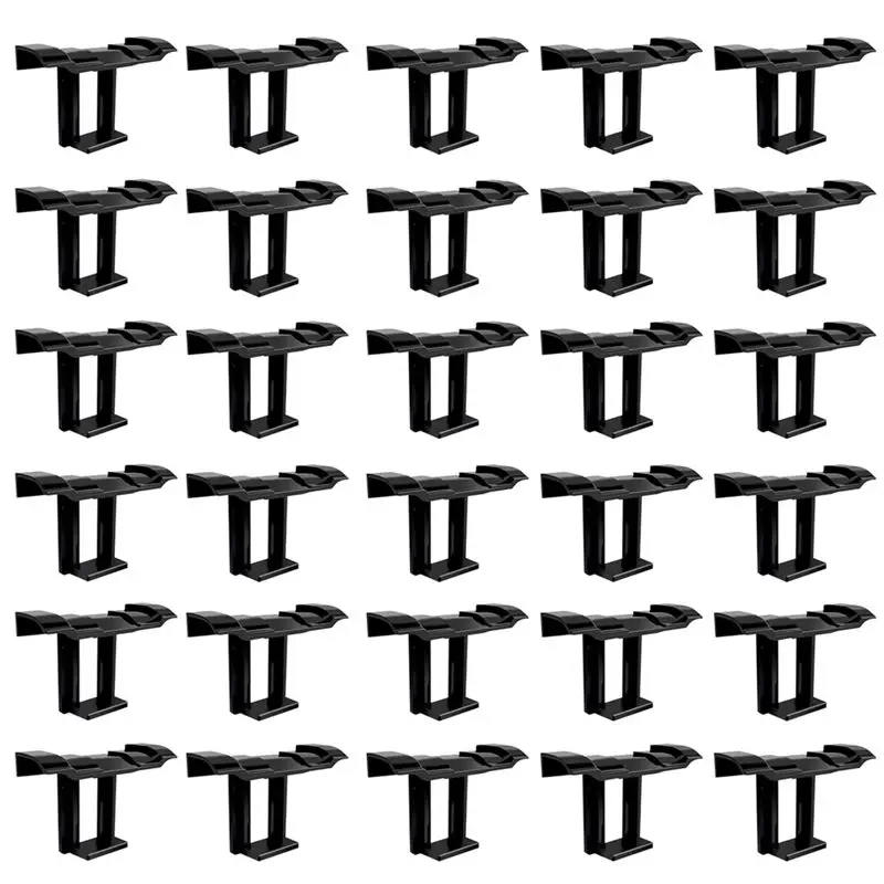 A60Z30PCS Photovoltaic Panel Drainage Buckle PV Plate Solar Panel Water Drain Clip Forsolar Panel Draining 33Mm Blackmay
