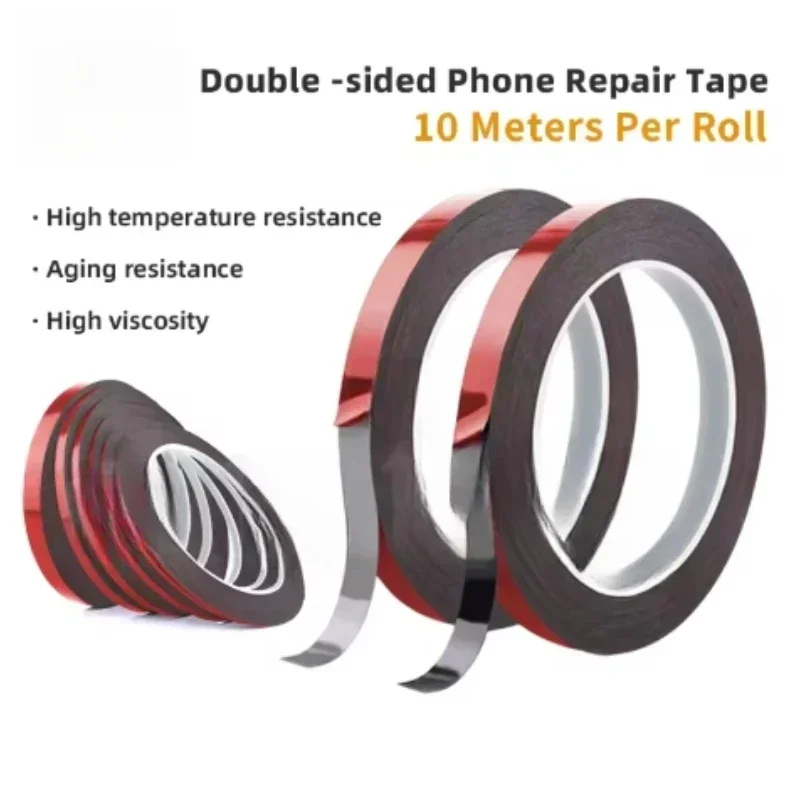 10m Double Sided Adhesive Tape for Sealing the Back Cover of Mobile Phone Screen Tablet Sponge Back Adhesive