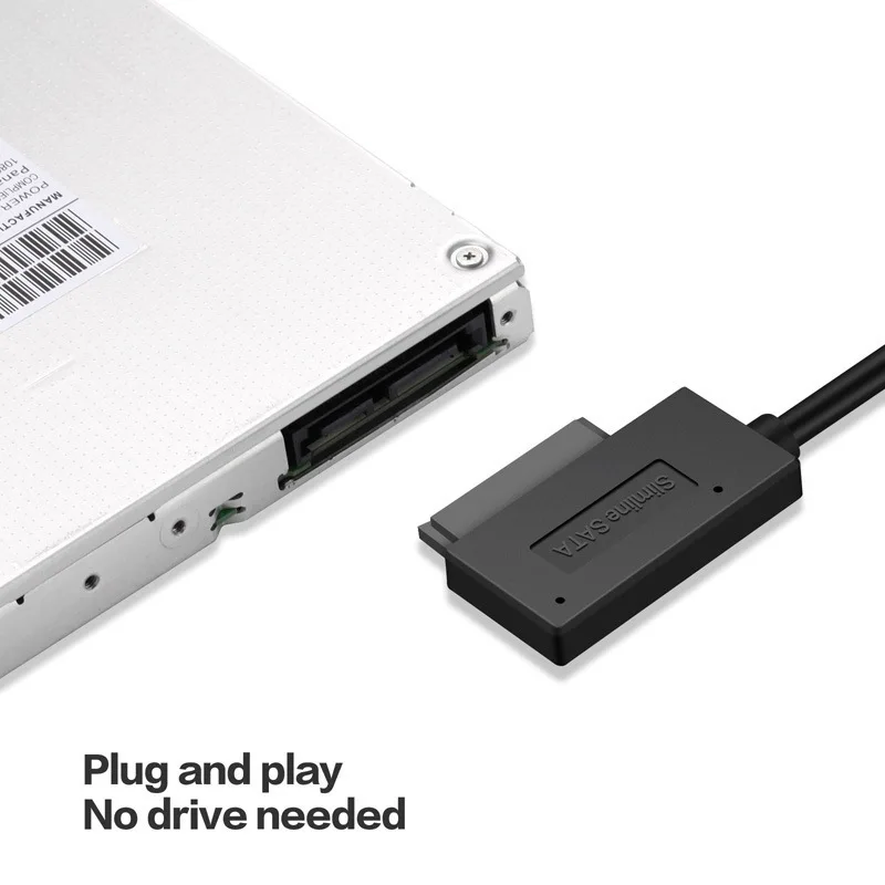 USB 2.0 to Mini Sata II 7+6 13Pin Adapter Converter Cable For Laptop CD/DVD ROM Slimline Drive Converter HDD Caddy