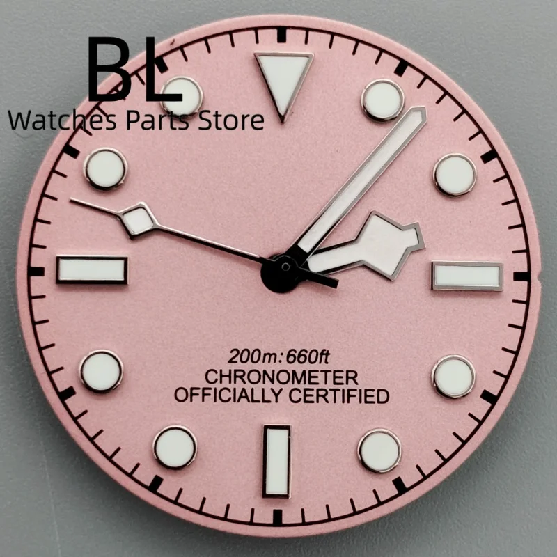 BLIGER مخصص Logo29MM القطبية الأزرق متجمد ساعة الطلب ندفة الثلج الأيدي مجموعة صالح 39mm40mm الحال بالنسبة لحركة NH34 NH35 ETA2824 PT5000