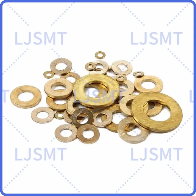 Brass Flat Thin Washer Shim 0.1mm 0.2mm Ultra-thin Gasket for Gap Adjustment