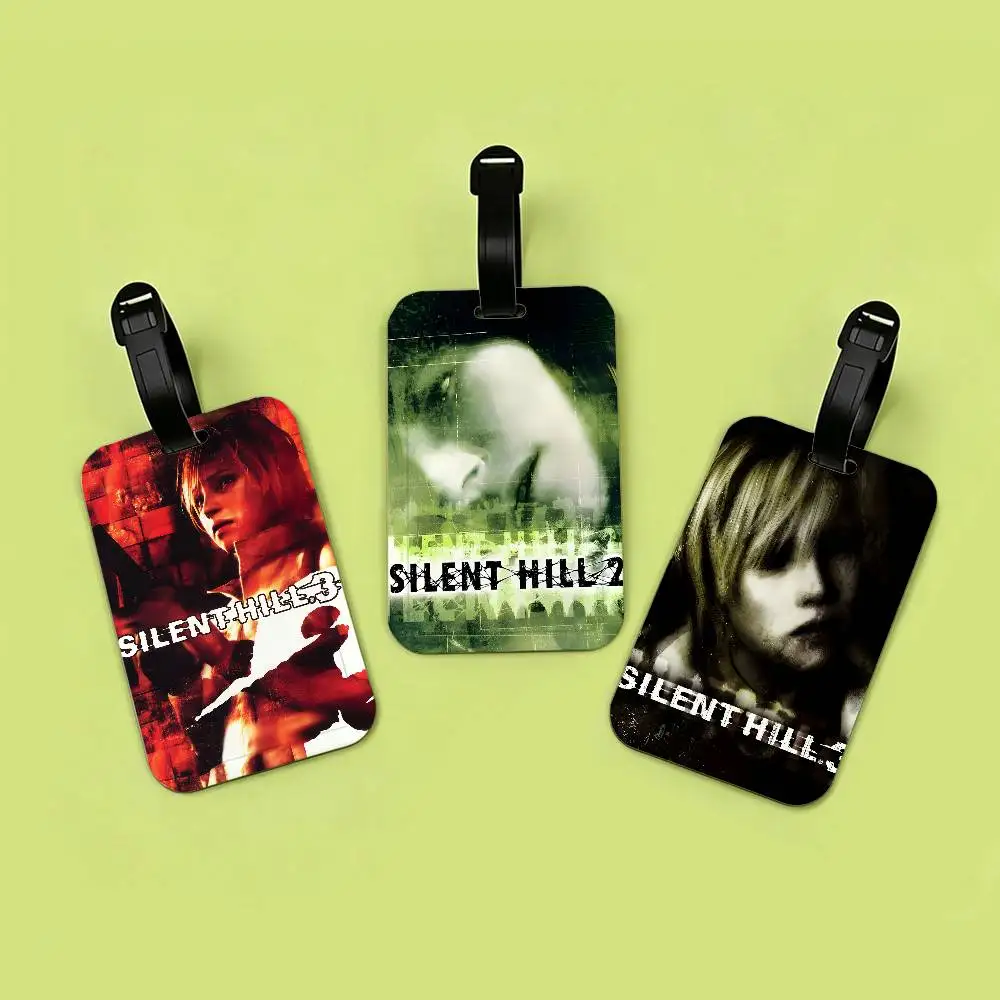 Classic Movie Horror Thriller Silent Hill Multiscene PVC Luggage Tag Anti lost Design With Information Card For Backpack Luggage