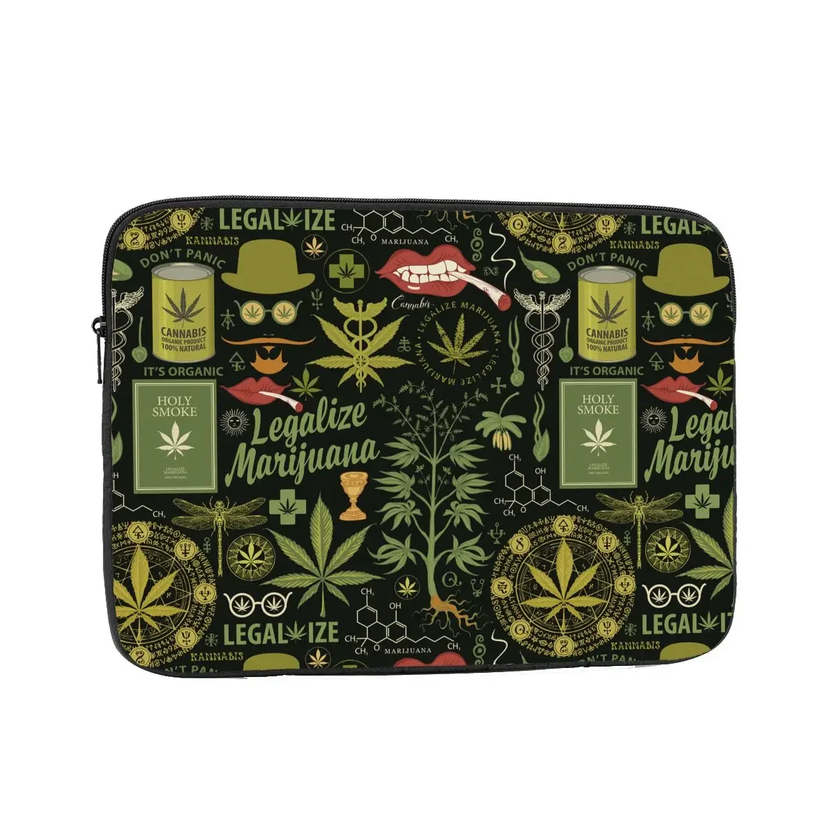 

Shockproof Case 12" 13" 15" 17" Leaf Plant Laptop Bag Sleeve Retro Style Hemp Leaves Notebook Bag Case