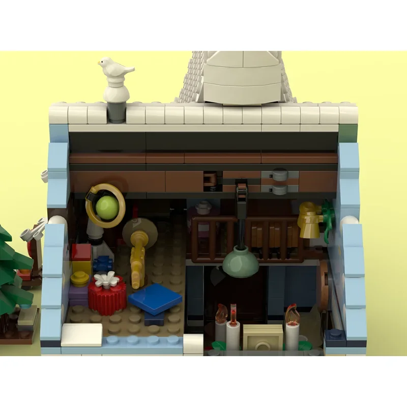 Moc Bausteine Winter Kabine Technologie Modulare Ziegel Modell Geschenke Weihnachten Spielzeug DIY Sets Montage